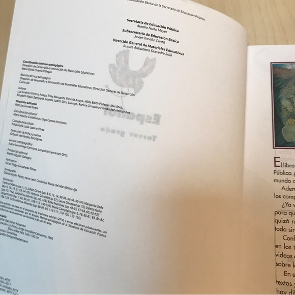 Textbook. Tercer Grado. Español. From Secretaria de Education Publica. - Picture 7 of 8
